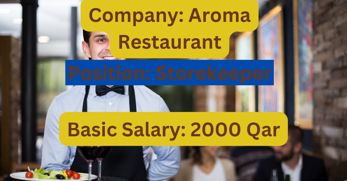 Waiter Jobs at Aroma Restaurant seat limited